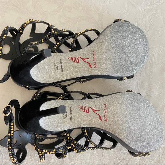 Rene Caovilla Scrolling Crystal Gladiator Sandals - Picture 15 of 16